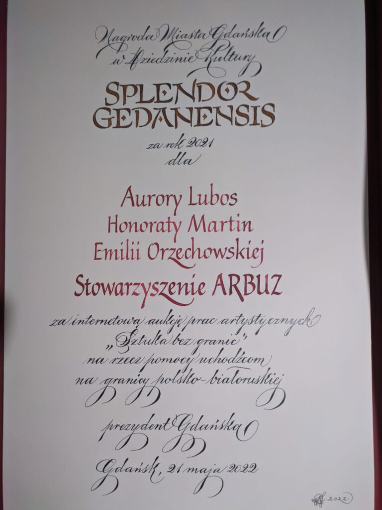 Zdjecie dyplomu Splendor Gedanensis