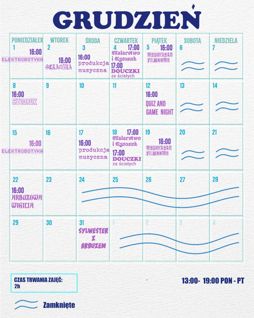 harmonogram na grudzien, po opis napisz na arbuz@arbuz4.org